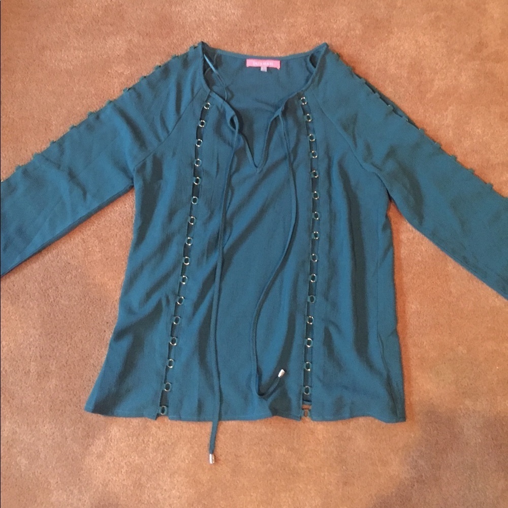 Lulumari Green Blouse Sz Sm
